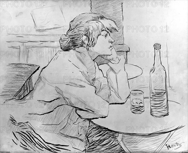 Toulouse-Lautrec, The Drinker or Hangover