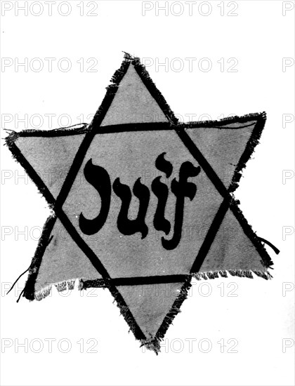 The yellow star that Jews were forced to wear