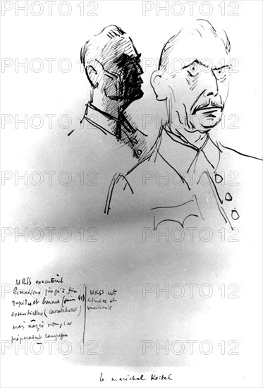 Jean Oberle. Drawings from the Nuremberg Trials. Keitel