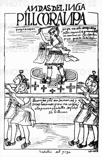 Peruvian manuscript: Chronicles of Huaman