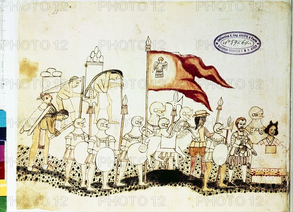 Cortès arriving in Mexico, 16th century