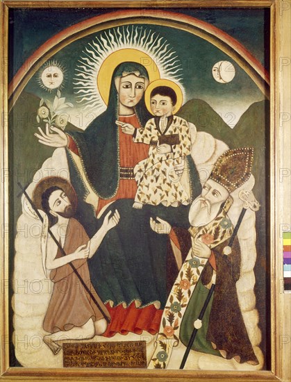 La vierge à l'enfant avec saint Jean et saint Grégoire l'Illuminateur