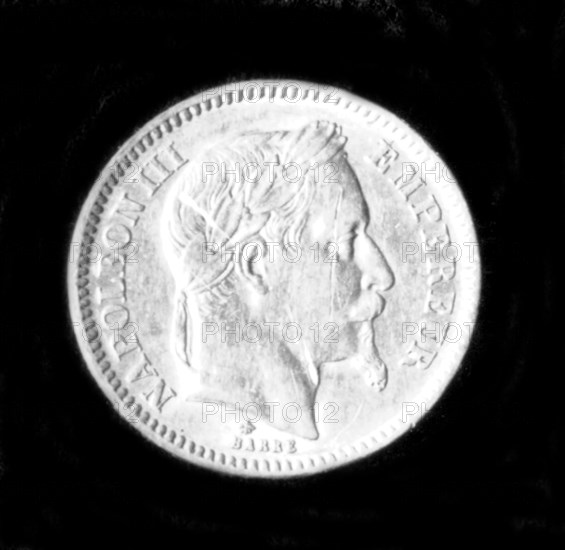 Coin bearing the effigy of Napoleon III