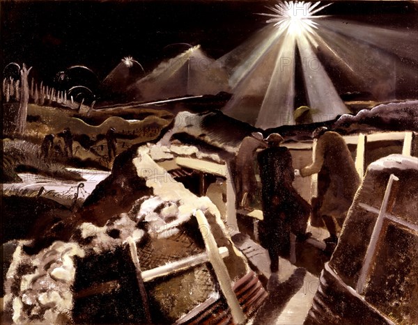 Paul Nash, Hill at Ypres at night