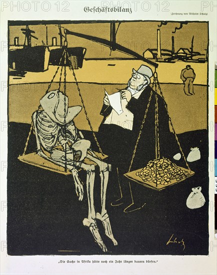 Schulz, Caricature about German colonial wars