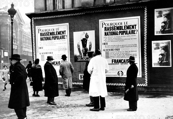 Vichy government. Propaganda poster for the National Popular Rally (1941)