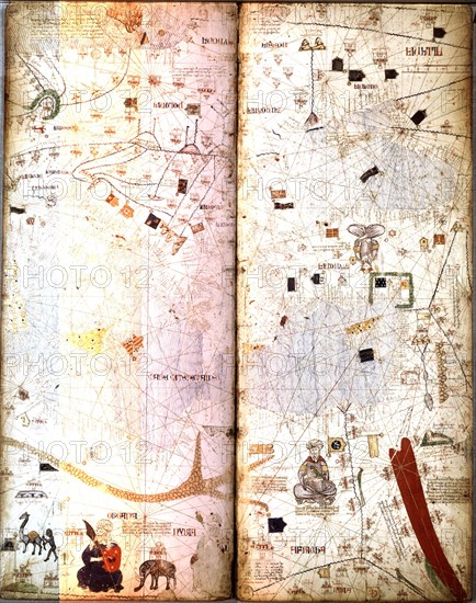 Atlas catalan. Carte de la Méditerranée orientale
