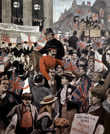 Peace treaty with the Boers, London, 1902