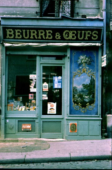 Shop selling butter and eggs