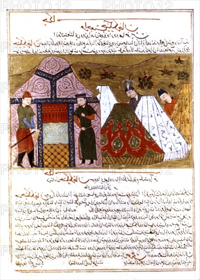 Manuscrit persan orné de 106 peintures : "Jami'al Tawarikh" de Rachid ad-Dîn (Histoire des Mongols)