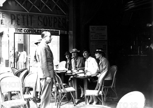 Models going on strike in Paris, 1936