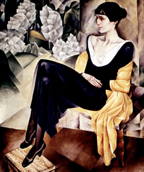 N.I. Altman, portrait of writer and poetess Anna Akhmatova