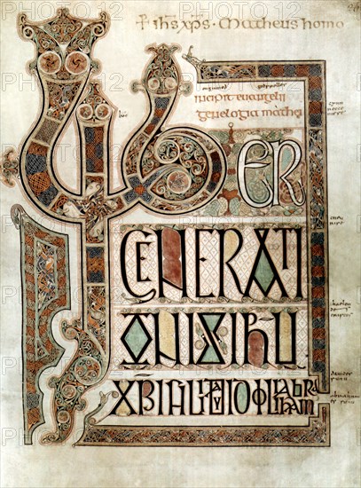 Irish illumination. Book of Kells' title page