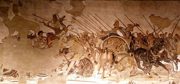 Mosaic from Pompei, Battle between Darius and Alexander the Great