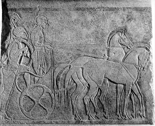 Détail d'un bas-relief, un guerrier