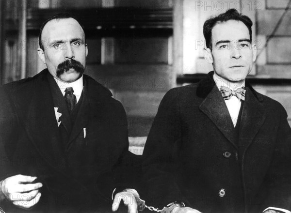 Sacco et Vanzetti après leur arrestation