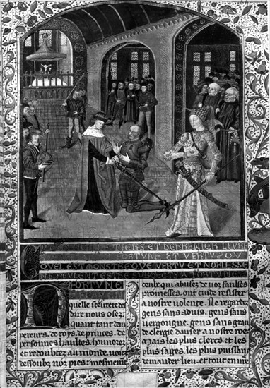 Miniature in "L'esprit de fortune et vertu", by Martin le Franc.