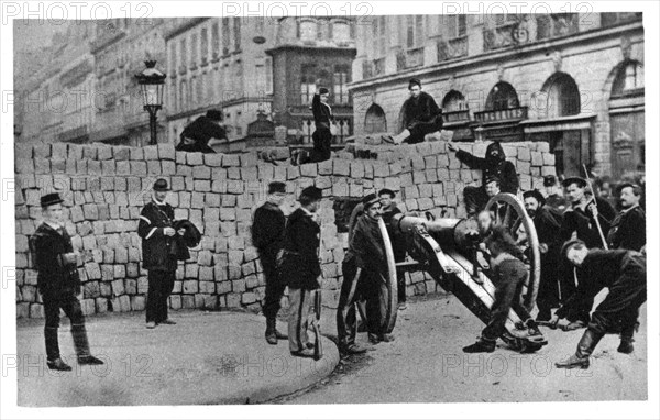 Commune de Paris, barricade rue de la Paix