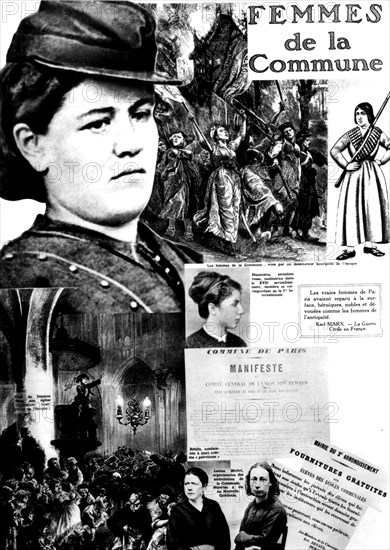 Commune women. Photomontage published in the newspaper "l'Humanité", in a special issue about the Paris Commune.