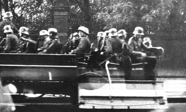 June 1934, Night of the Long Knives. A Reichswehr patrol in the streets of Berlin