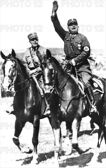 S.A. parade. Ernst Röhm and Heines on the left