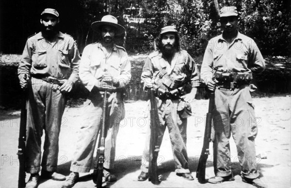 Révolution cubaine. Groupe de Guerilleros