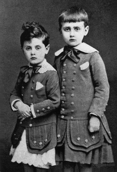 Robert and Marcel Proust in Scottish clothing