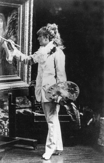 Sarah Bernhardt peignant