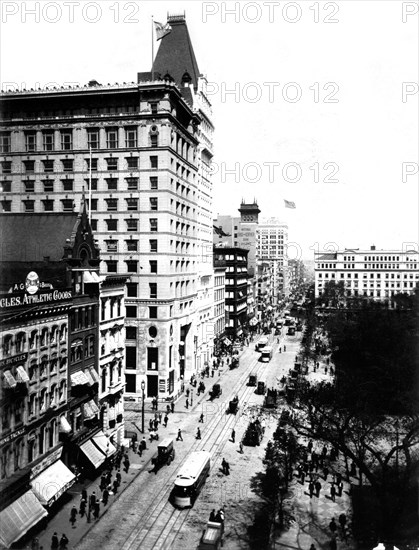 Photograph by J.S. Johnston. New York. Broadway