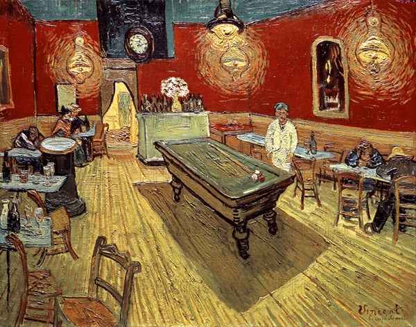 Van Gogh, The Night Café in the Place Lamartine in Arles