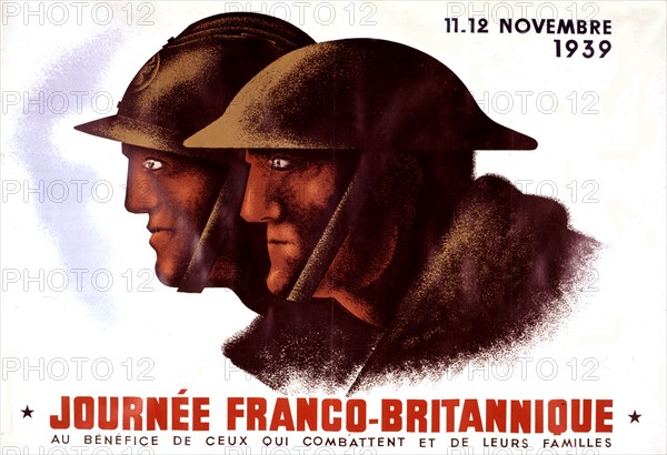 Poster published on the French-British Day, in aid of the combatants and their families