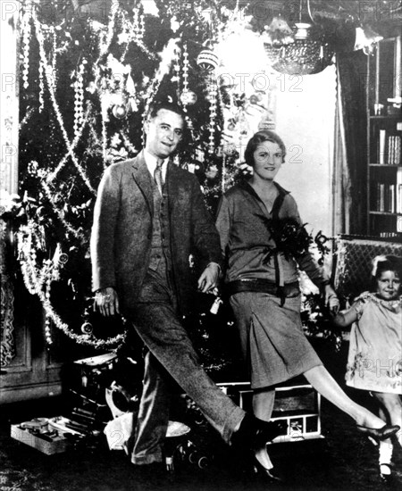 Scott Fitzgerald, Zelda and Scottie celebrating Christmas