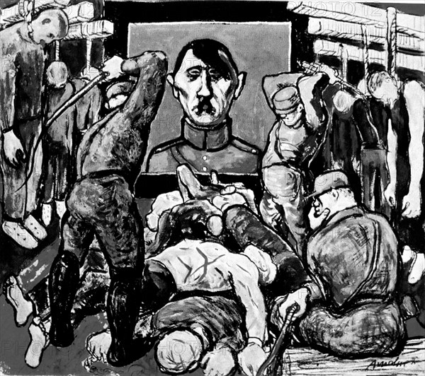 Albin Amelin (Swedish artist), hygiene of the race (Hitler's and the Nazis' slaughters)