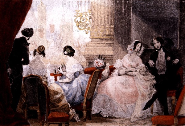 Eugène Lami, Interior of an opera box