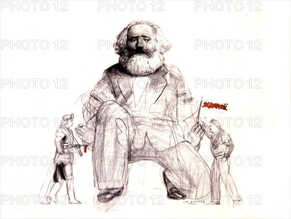 Affiche de Pat Andrea pour Solidarnosc : Karl Marx