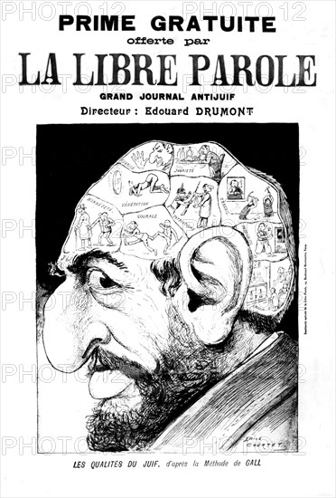 Advertising poster for Edouard Drumont's anti-Semitic newspaper by Edouard Drumont (1903)