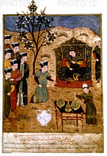 Manuscrit persan orné de 106 peintures : "Jami'al Tawarikh" de Rachid ad-Dîn (Histoire des Mongols)