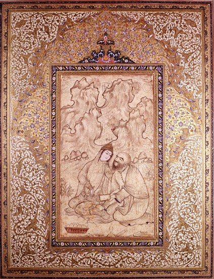 Persian miniature after Rizza Abassi. Couple