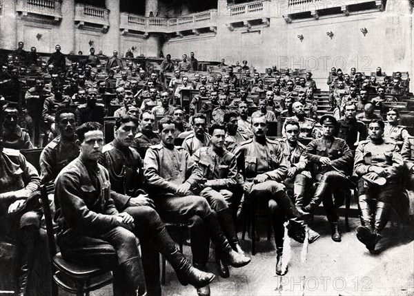 Congress of soldiers from the front in Petrograd, 1917
