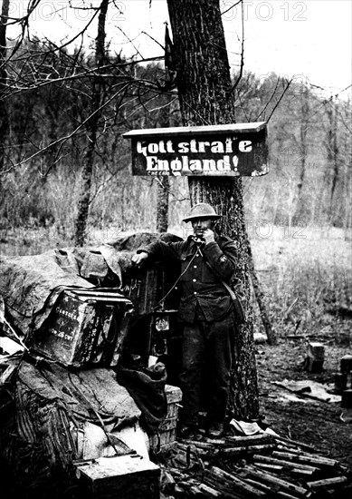 British heavy battery HQ in Sorny (France), 1917