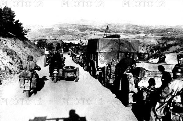 German troops arriving in Yugoslavia