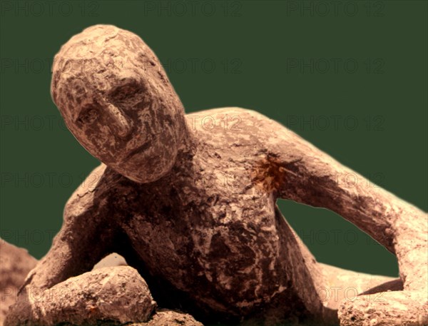 Pompeii excavations, A man who died while trying to escape