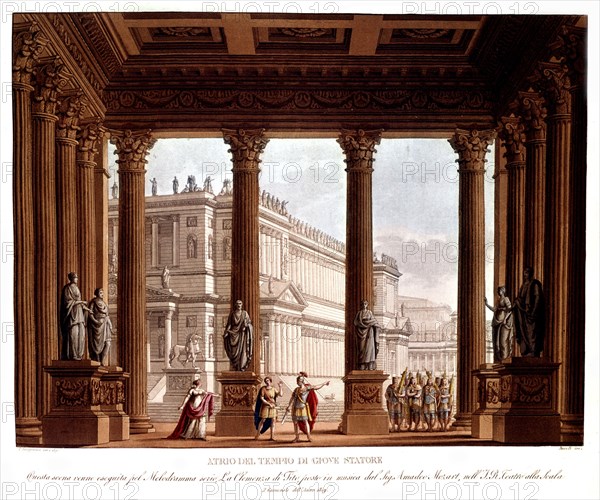 Sanquirico, Décor pour l'opéra de Mozart "La clémence de Titus"