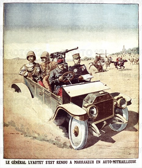 General Lyautey heading towards Marrakech