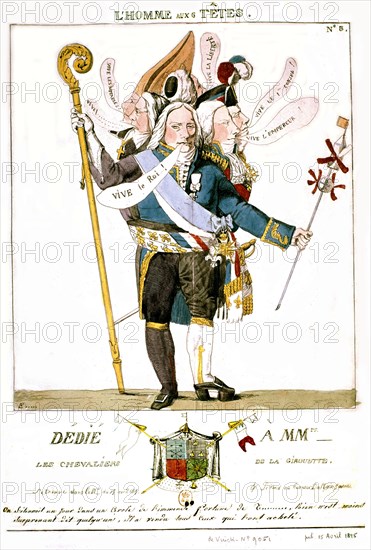 Anonymous caricature, Talleyrand, The six-headed man