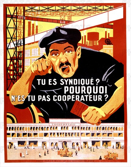 French propaganda poster of the C.G.T.