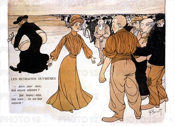 Caricature about the separation of church and state, Poncet