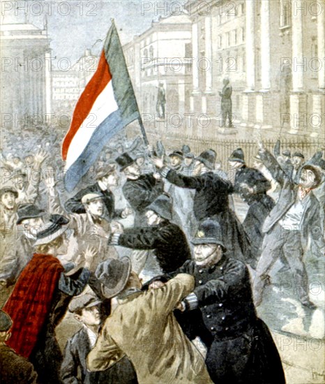 Manifestation contre Joseph Chamberlain, 1899