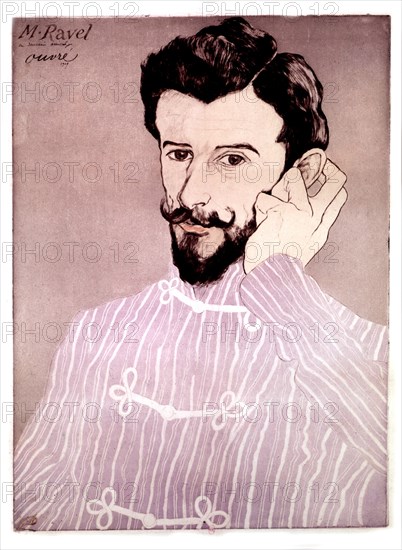 Ouvré, Portrait of Maurice Ravel wearing pyjamas
