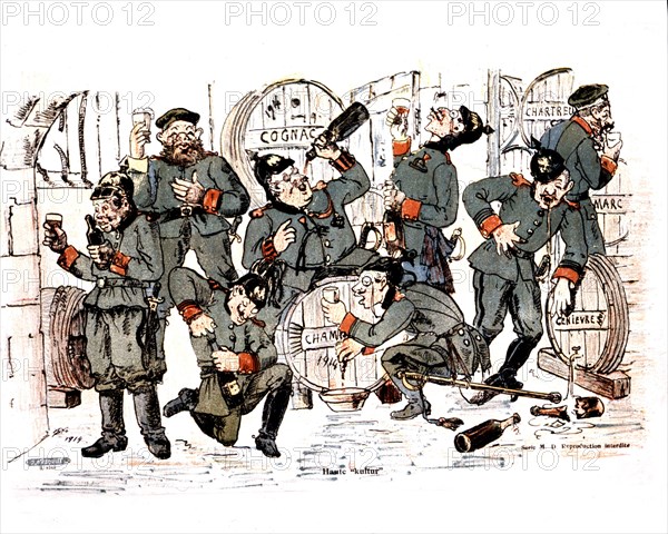 Caricature against the Germans in France